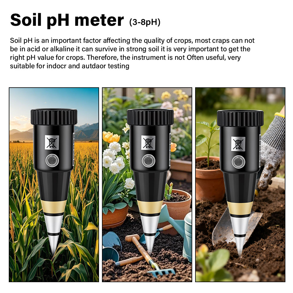 Soil Ph Meter - Измеритель pH почвы 3-8pH, 2-в-1, с