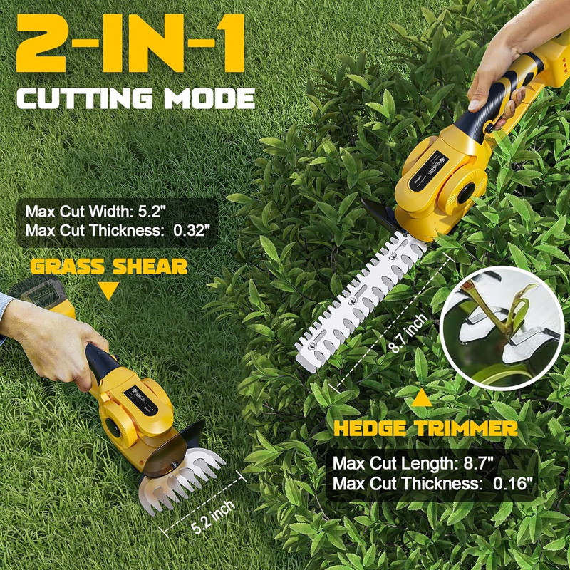 Аккумуляторный кусторез 2-в-1  – обзор и цена Gardening Tools Battery Powered