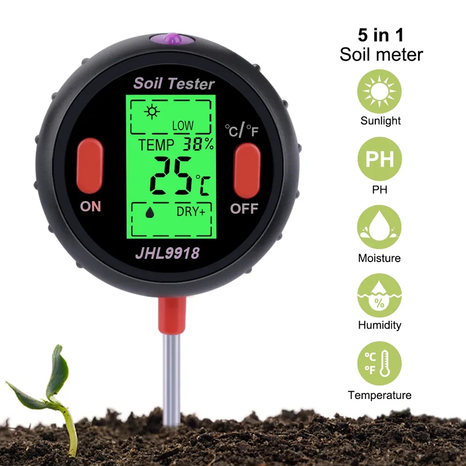 2 шт. дешевый 5 в 1 цифровой p – обзор и цена Soil Ph Meter