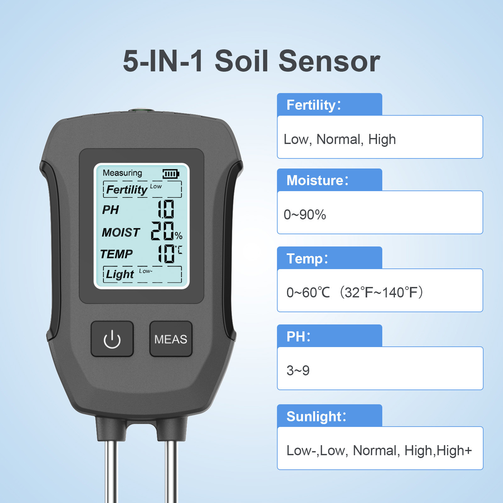 Многофункциональный измеритель – обзор и цена Soil Ph Meter