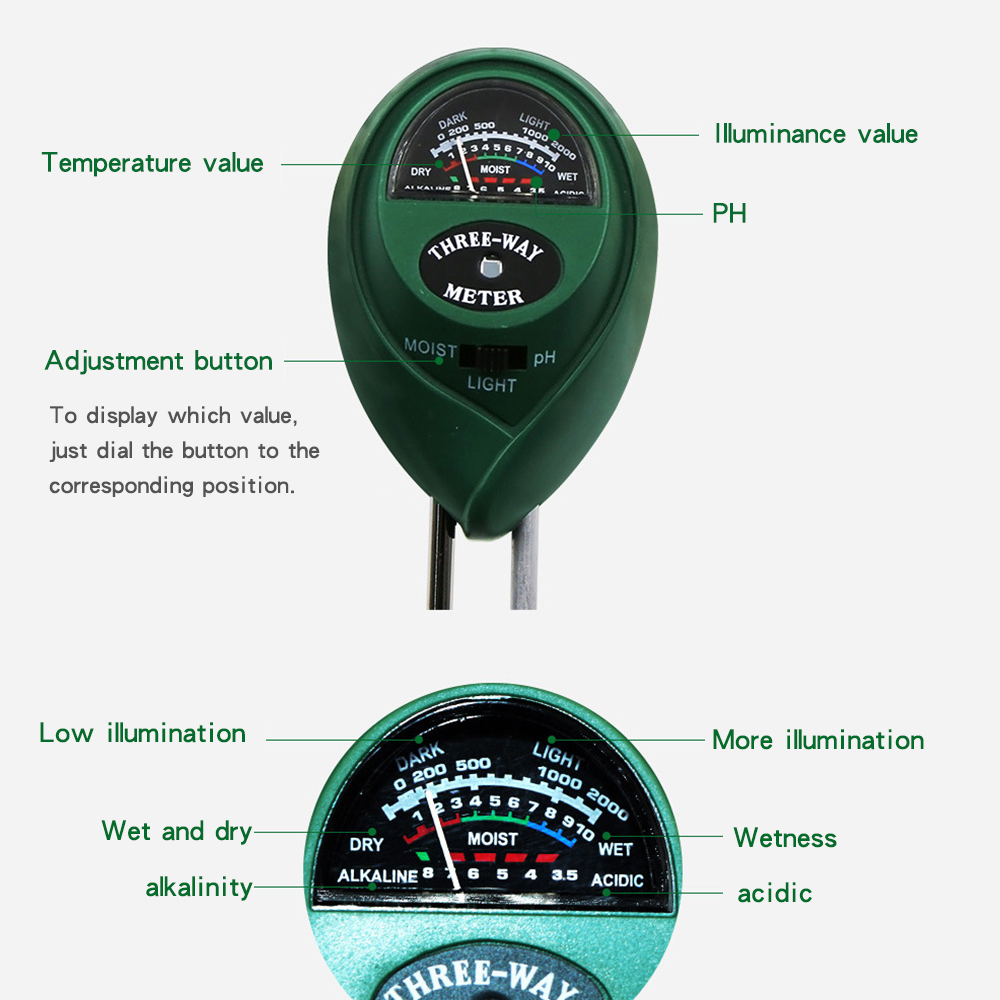 3в1 pH-метр для сада почвы, те – обзор и цена Soil Ph Meter