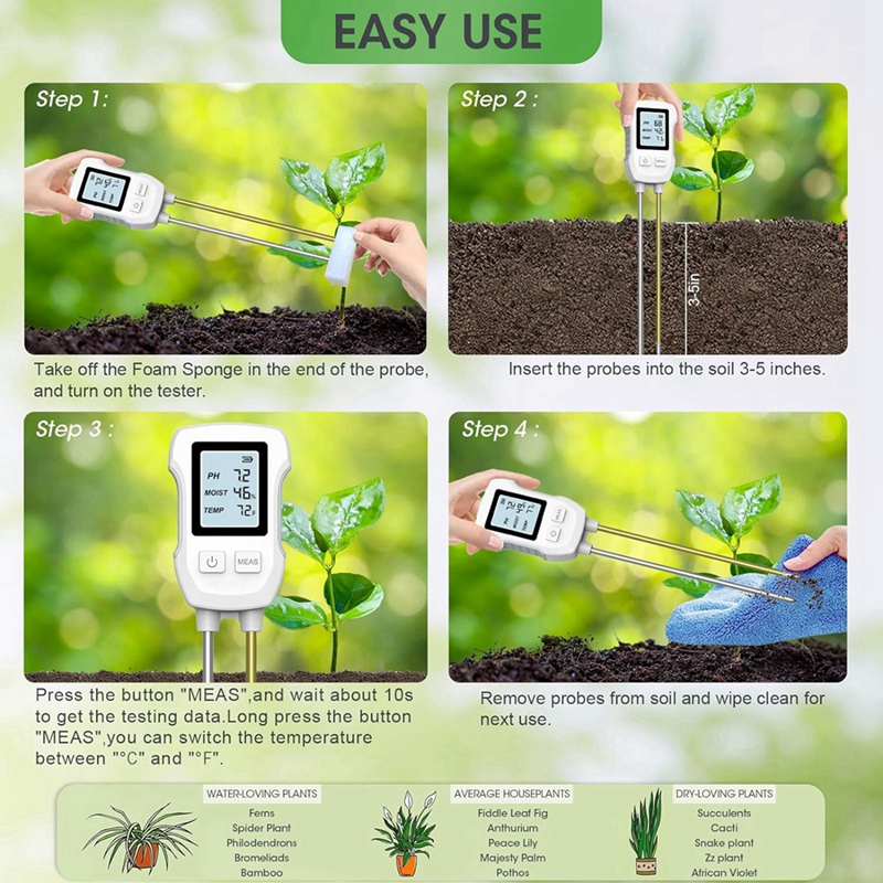Измеритель влажности почвы 3-в – обзор и цена Soil Ph Meter